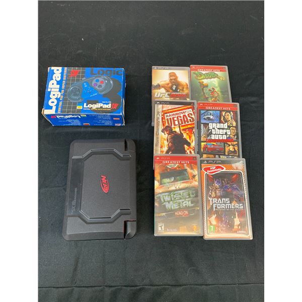 Gaming Lot PSP Games, DS Case, SNES Third Party Controller