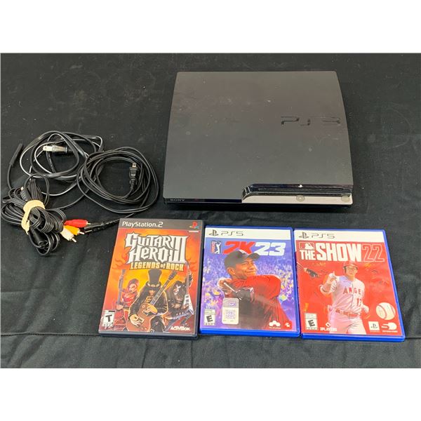 PS3 Console Bundle, Cables, PS2 Game, PS5 Games