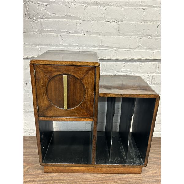 Vintage Art Deco Era Side Table Record Holder 21" x 2ft x 1ft