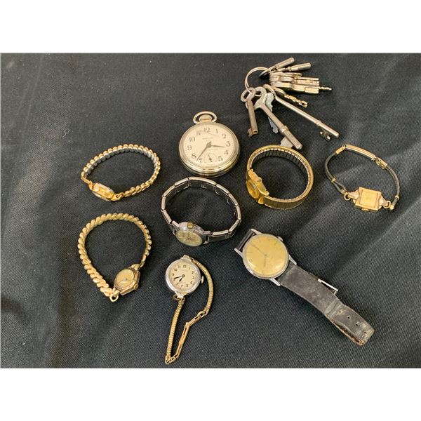 Lot of Vintage Mechanical Watches Seiko, Solar, Le Roy, Timex, Superva