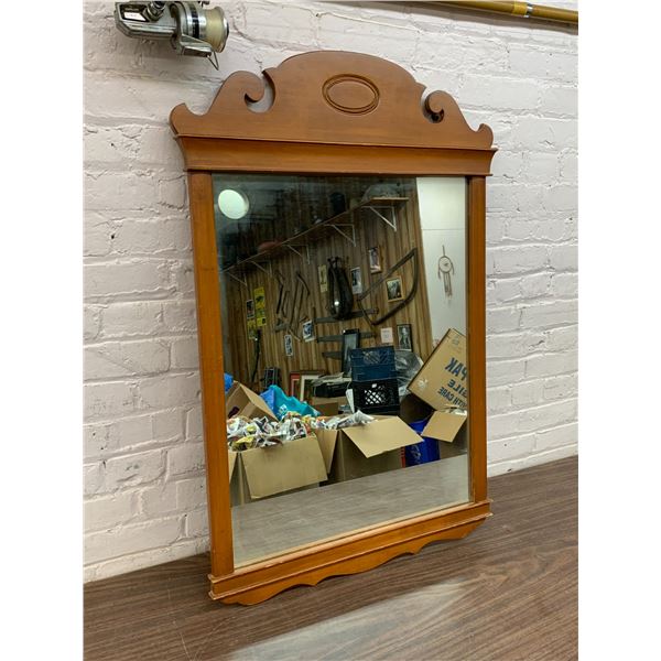 Vintage Ornately Framed Wooden Wall Mirror 25" x 39"