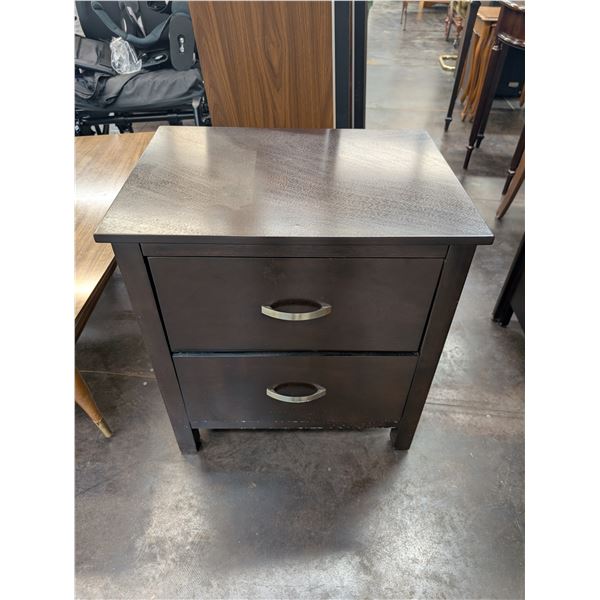 Modern Dark Wood Bedside Table