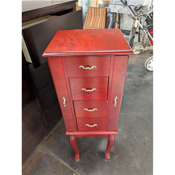 Wooden Floor Standing Jewelry Armoire