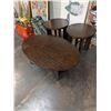 Image 1 : Modern Oval Coffee Table w/ Matching Round End Tables