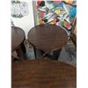 Image 6 : Modern Oval Coffee Table w/ Matching Round End Tables