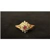 Image 1 : APPROX 14K LADIES CLUSTER RING SET WITH RUBY AND DIAMONDS (3.1G)