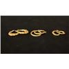 Image 1 : THREE PAIRS APPROX 10K+ EARRINGS (4.2G)