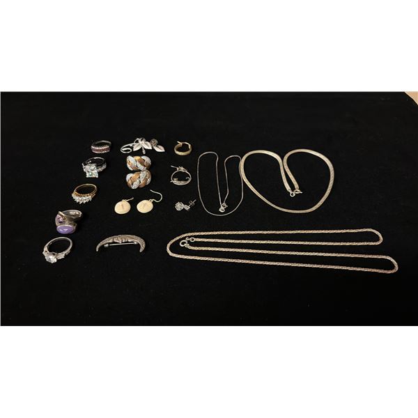MISC JEWELRY (2.7G GOLD & 64.3G SILVER CONTENT)
