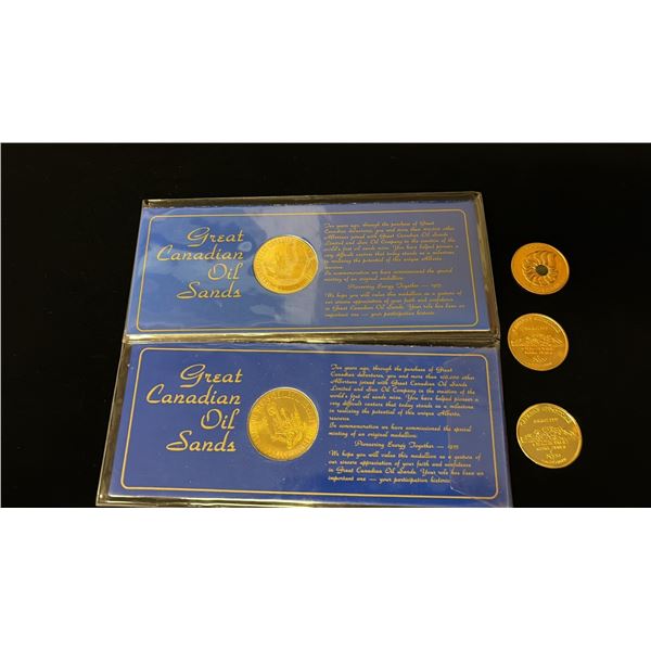 FIVE CANADIAN OIL SANDS COMMEMORATIVE COINS