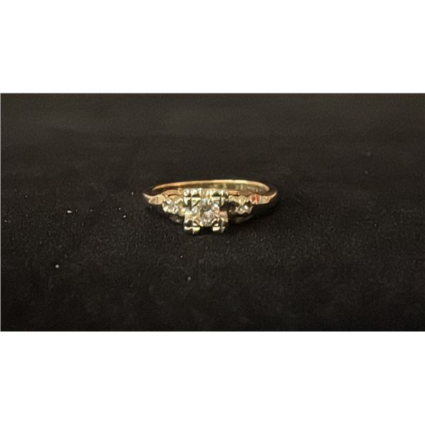APPROX 14K+ LADIES ENGAGEMENT RING SET WITH DIAMONDS (.01-.12CT, 3.2G)