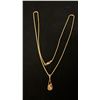 Image 1 : APPROX 10K CHAIN (28") WITH APPROX 10K NUGGET PENDANT (9.1G)