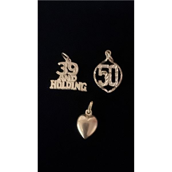 THREE 10K CHARMS (2.9G)