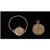 Image 1 : APPROX 14K JSS SMITH WRISTWATCH (REQUIRES SERVICE) 7 APPROX 14K POCKET WATCH (REQUIRES SERVICE)