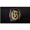 Image 1 : APPROX 12K MENS SIGNET RING SET WITH ONYX AND DIAMONDS (8.1G)