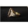 Image 2 : APPROX 12K MENS SIGNET RING SET WITH ONYX AND DIAMONDS (8.1G)