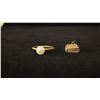 Image 1 : APPROX 10K LADIES RING SET WITH PEARL & APPROX 10K BIBLE CHARM (5.9G)
