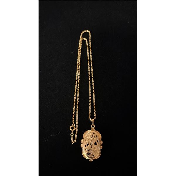 APPROX 14K CHAIN (20") WITH APPROX 14K PENDANT (10.1G)