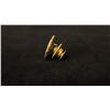 Image 2 : APPROX 10K TIE PIN SET WITH RED STONE AND DIAMONDS (.03CT, 2.2G)