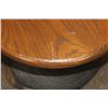 Image 6 : *Real Skin* ELEPHANT FOOT Table with a Wood Top