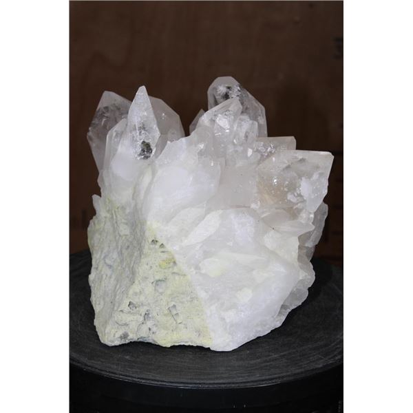 XXL Natural Arkansas CLEAR QUARTZ Crystal with CHLORITE Specimen, Weight: 17 lbs