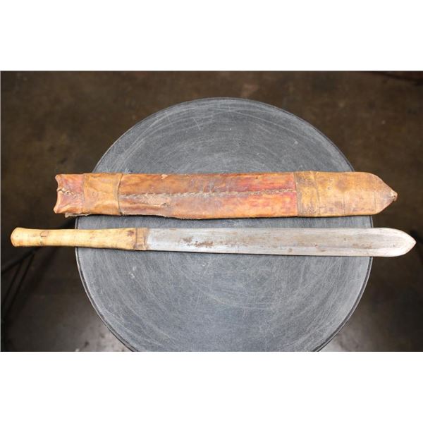 Antique African MAASAI SWORD and Rawhide Sheath