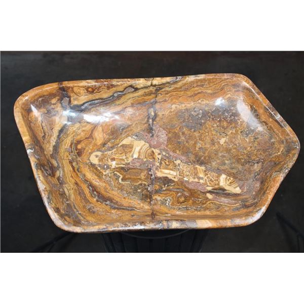 XXL Formed and Polished Moroccan AMBER ARAGONITE Bowl