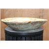 Image 3 : Big Heart Shaped Bowl Carved from a single piece of GREEN BANDED ONYX