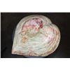 Image 5 : Big Heart Shaped Bowl Carved from a single piece of GREEN BANDED ONYX