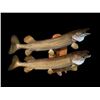 Image 5 : 2 *Real Skin* NORTHERN PIKE on a Wood Slice Display