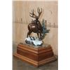 Image 3 : XXL MULE DEER Bronze Sculpture Numbered #1 of 5 by Dennis Jones on a Marble and Wood Base