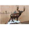 Image 4 : XXL MULE DEER Bronze Sculpture Numbered #1 of 5 by Dennis Jones on a Marble and Wood Base