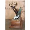 Image 5 : XXL MULE DEER Bronze Sculpture Numbered #1 of 5 by Dennis Jones on a Marble and Wood Base