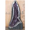 Image 1 : XXL AMETHYST Crystal Geode Cathedral with Clear Quartz Deposits, Weight: 100 lbs