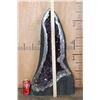 Image 2 : XXL AMETHYST Crystal Geode Cathedral with Clear Quartz Deposits, Weight: 100 lbs