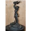 Image 4 : "Calling The Buffalo" BRONZE Sculpture after Frederic Remington on a Marble Base