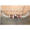 Image 4 : Massive Mounted WATUSI LONGHORN Cross Horns wrapped with Brown and White Cowhide and Tooled Leather