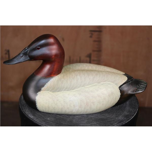 Signed "Gordon Alcorn" and "Bruce Miller" Wooden DUCK DECOY from 1993-94