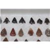 Image 3 : (60) Native American PROJECTILE POINTS or ARROWHEADS in a Glass Display Case