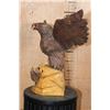 Image 10 : Hand-carved Black Forest EAGLE Sculpture with Removable Wings