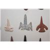 Image 6 : (40) Native American Stone ARTIFACTS, Projectile Points, and Drill Bits in a Display Case