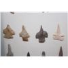 Image 7 : (40) Native American Stone ARTIFACTS, Projectile Points, and Drill Bits in a Display Case