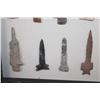 Image 8 : (40) Native American Stone ARTIFACTS, Projectile Points, and Drill Bits in a Display Case