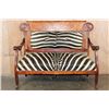 Image 1 : Antique ZEBRA Hide SETTEE or LOVE SEAT