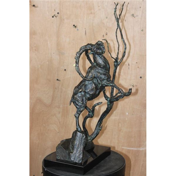 Original Bronze Sculpture "Out on a Limb" Signed by John Lewton and Numbered #3/25