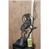 Image 2 : Original Bronze Sculpture "Out on a Limb" Signed by John Lewton and Numbered #3/25
