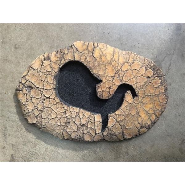 Unique ELEPHANT FOOT SOLE Wall Hanging with an Elephant Head Silhouette