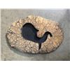 Image 1 : Unique ELEPHANT FOOT SOLE Wall Hanging with an Elephant Head Silhouette