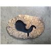 Image 2 : Unique ELEPHANT FOOT SOLE Wall Hanging with an Elephant Head Silhouette