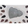 Image 6 : (80) Contemporary ARROWHEADS or Bird Points and (1) AXE Head in a Display Case