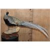 Image 8 : SILVER REEVE'S PHEASANT Perched on a Log and Wood Plaque Base